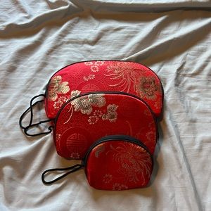 3 piece red Chinese bags